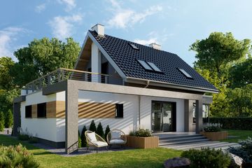  Projekt domu Lara (1473) (KRD2596) - projekt domu parterowego z poddaszem - Zdjęcie 3