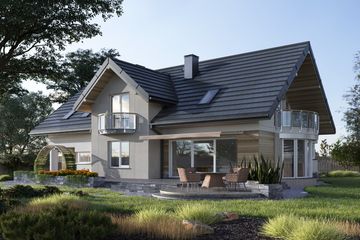  Projekt domu Modesta (1474) (KRD2597) - projekt domu parterowego z poddaszem - Zdjęcie 3