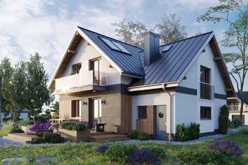 Projekt domu Koliba Astro (1423) - parterowy z poddaszem dom o powierzchni 123 m², dach dwuspadowy - ujęcie 5