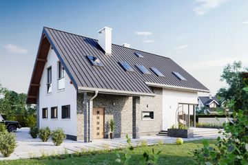  Projekt domu Skarbek Rex (1434) (KRD2606) - projekt domu parterowego z poddaszem - Zdjęcie 3