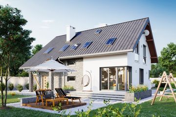  Projekt domu Skarbek Rex (1434) (KRD2606) - projekt domu parterowego z poddaszem - Zdjęcie 4