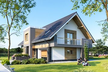  Projekt domu Mona (1447) (KRD2607) - projekt domu parterowego z poddaszem - Zdjęcie 3