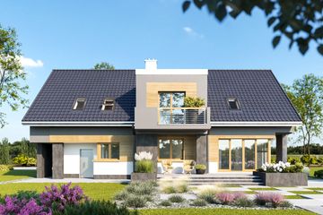  Projekt domu Mona (1447) (KRD2607) - projekt domu parterowego z poddaszem - Zdjęcie 4