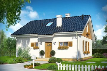  Projekt domu Zosia 3 (WAH1612) - projekt domu parterowego z poddaszem - Zdjęcie 1