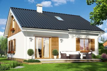  Projekt domu Zosia 3 (WAH1612) - projekt domu parterowego z poddaszem - Zdjęcie 2