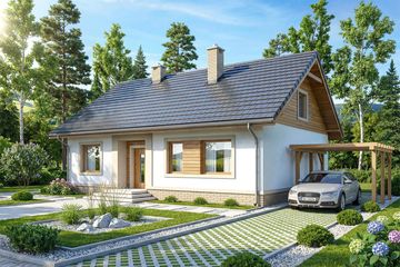  Projekt domu Irys (WOF1064) - projekt domu parterowego - Zdjęcie 2
