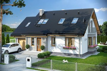  Projekt domu Bryza 5 (NF40) (WAH1642) - projekt domu parterowego z poddaszem - Zdjęcie 1