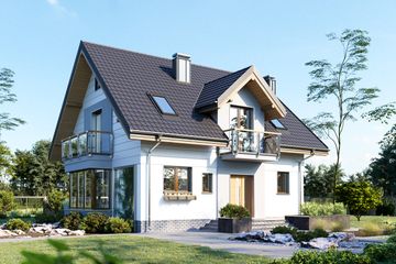  Projekt domu Axel Polo (1410) (KRD2611) - projekt domu parterowego z poddaszem - Zdjęcie 1