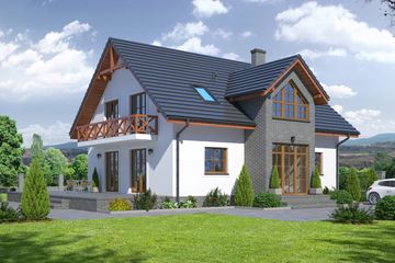  Projekt domu Żarnowiec 3 plus (KRP1732) - projekt domu parterowego z poddaszem - Zdjęcie 1