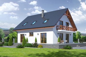  Projekt domu Żarnowiec 3 plus (KRP1732) - projekt domu parterowego z poddaszem - Zdjęcie 2