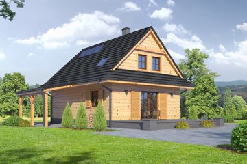  Projekt domu Zawoja dws 5 (KRP1725) - projekt domu parterowego z poddaszem - Zdjęcie 2