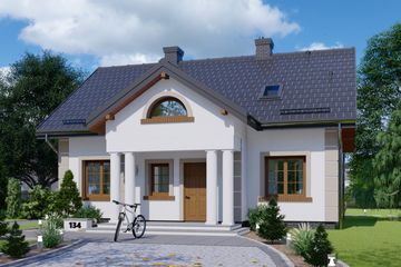  Projekt domu APS 134 (LUA1193) - projekt domu parterowego z poddaszem - Zdjęcie 1