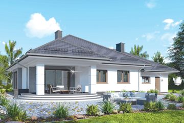  Projekt domu APS 267 (LUA1359) - projekt domu parterowego - Zdjęcie 2