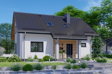  Projekt domu APS 270 (LUA1360) - projekt domu parterowego z poddaszem - Zdjęcie 1