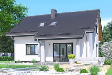  Projekt domu APS 270 (LUA1360) - projekt domu parterowego z poddaszem - Zdjęcie 2