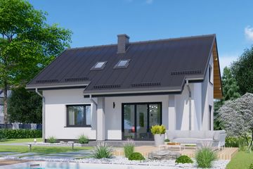  Projekt domu APS 270 (LUA1360) - projekt domu parterowego z poddaszem - Zdjęcie 2