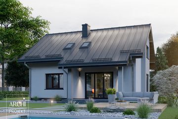  Projekt domu APS 270 (LUA1360) - projekt domu parterowego z poddaszem - Zdjęcie 4