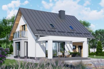  Projekt domu APS 271 (LUA1361) - projekt domu parterowego z poddaszem - Zdjęcie 2