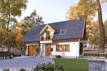  Projekt domu Bielik (BSA1316) - projekt domu parterowego z poddaszem - Zdjęcie 1