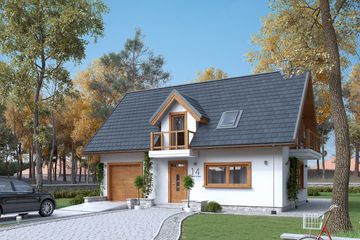  Projekt domu Bielik (BSA1316) - projekt domu parterowego z poddaszem - Zdjęcie 3