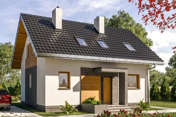  Projekt domu Drops (1430) (KRD2617) - projekt domu parterowego z poddaszem - Zdjęcie 1