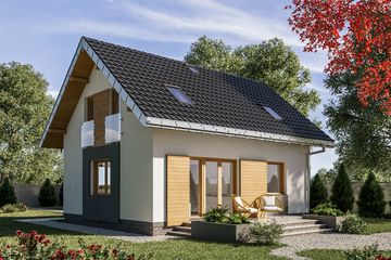  Projekt domu Drops (1430) (KRD2617) - projekt domu parterowego z poddaszem - Zdjęcie 3
