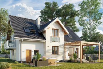  Projekt domu Zahira (1417) (KRD2618) - projekt domu parterowego z poddaszem - Zdjęcie 2