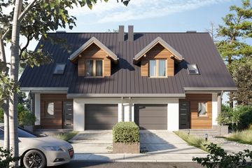  Projekt domu Ariel Duo (1480) (KRD2616) - projekt domu parterowego z poddaszem - Zdjęcie 4