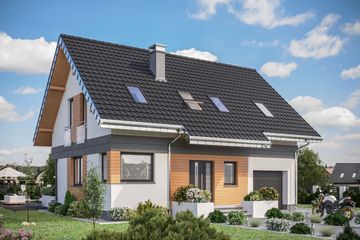  Projekt domu Zojka Neo (1418) (KRD2620) - projekt domu parterowego z poddaszem - Zdjęcie 1