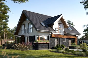 Projekt domu Pedro (1481) (KRD2615) - projekt domu parterowego z poddaszem - Zdjęcie 1