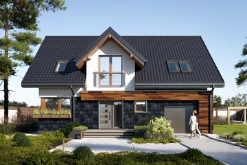  Projekt domu Pedro (1481) (KRD2615) - projekt domu parterowego z poddaszem - Zdjęcie 2