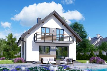 Projekt domu APS 124 (LUA1196) - projekt domu parterowego z poddaszem - Zdjęcie 3