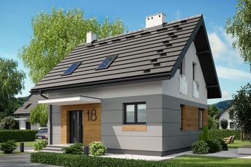  Projekt domu Liza (1444) (KRD2624) - projekt domu parterowego z poddaszem - Zdjęcie 1