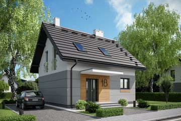  Projekt domu Liza (1444) (KRD2624) - projekt domu parterowego z poddaszem - Zdjęcie 2