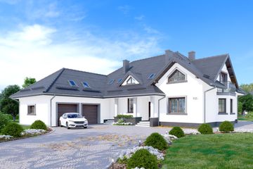  Projekt domu APS 155 (LUA1204) - projekt domu parterowego z poddaszem - Zdjęcie 1