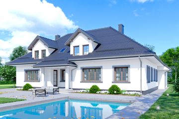  Projekt domu APS 155 (LUA1204) - projekt domu parterowego z poddaszem - Zdjęcie 3