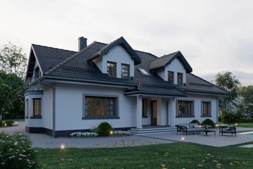  Projekt domu APS 155 (LUA1204) - projekt domu parterowego z poddaszem - Zdjęcie 5