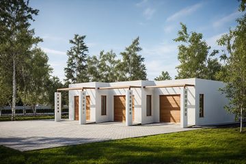  Projekt garażu G230 - Budynek garażowy (PRA1255) - projekt garażu parterowego - Zdjęcie 1