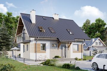  Projekt domu Figa Solo (1462) (KRD2627) - projekt domu parterowego z poddaszem - Zdjęcie 1