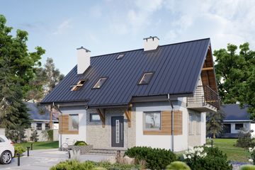  Projekt domu Figa Solo (1462) (KRD2627) - projekt domu parterowego z poddaszem - Zdjęcie 3