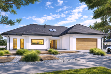  Projekt domu Madera 2 (BBE1034) - projekt domu parterowego z poddaszem - Zdjęcie 1