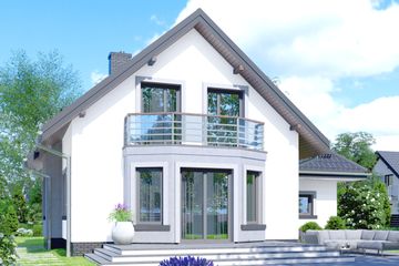  Projekt domu APS 176 (LUA1217) - projekt domu parterowego z poddaszem - Zdjęcie 2