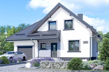  Projekt domu APS 176 (LUA1217) - projekt domu parterowego z poddaszem - Zdjęcie 1