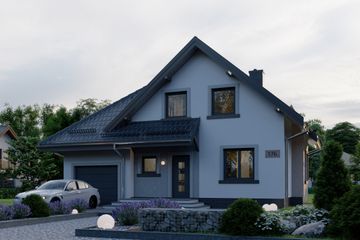  Projekt domu APS 176 (LUA1217) - projekt domu parterowego z poddaszem - Zdjęcie 3