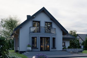  Projekt domu APS 176 (LUA1217) - projekt domu parterowego z poddaszem - Zdjęcie 4