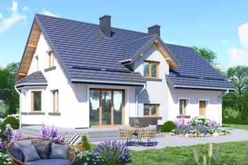  Projekt domu APS 177 (LUA1218) - projekt domu parterowego z poddaszem - Zdjęcie 2