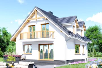  Projekt domu APS 178 (LUA1219) - projekt domu parterowego z poddaszem - Zdjęcie 3