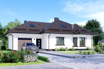  Projekt domu APS 180 (LUA1221) - projekt domu parterowego - Zdjęcie 1