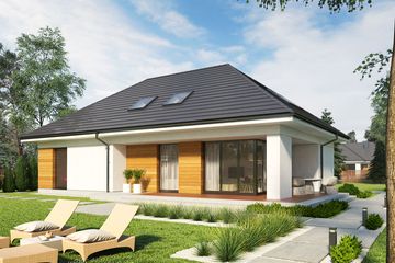  Projekt domu Olaf G2 energo plus (WRC2556) - projekt domu parterowego z poddaszem - Zdjęcie 2