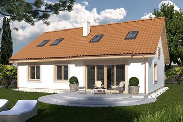  Projekt domu Gienia 2C (WRD2368) - projekt domu parterowego z poddaszem - Zdjęcie 2